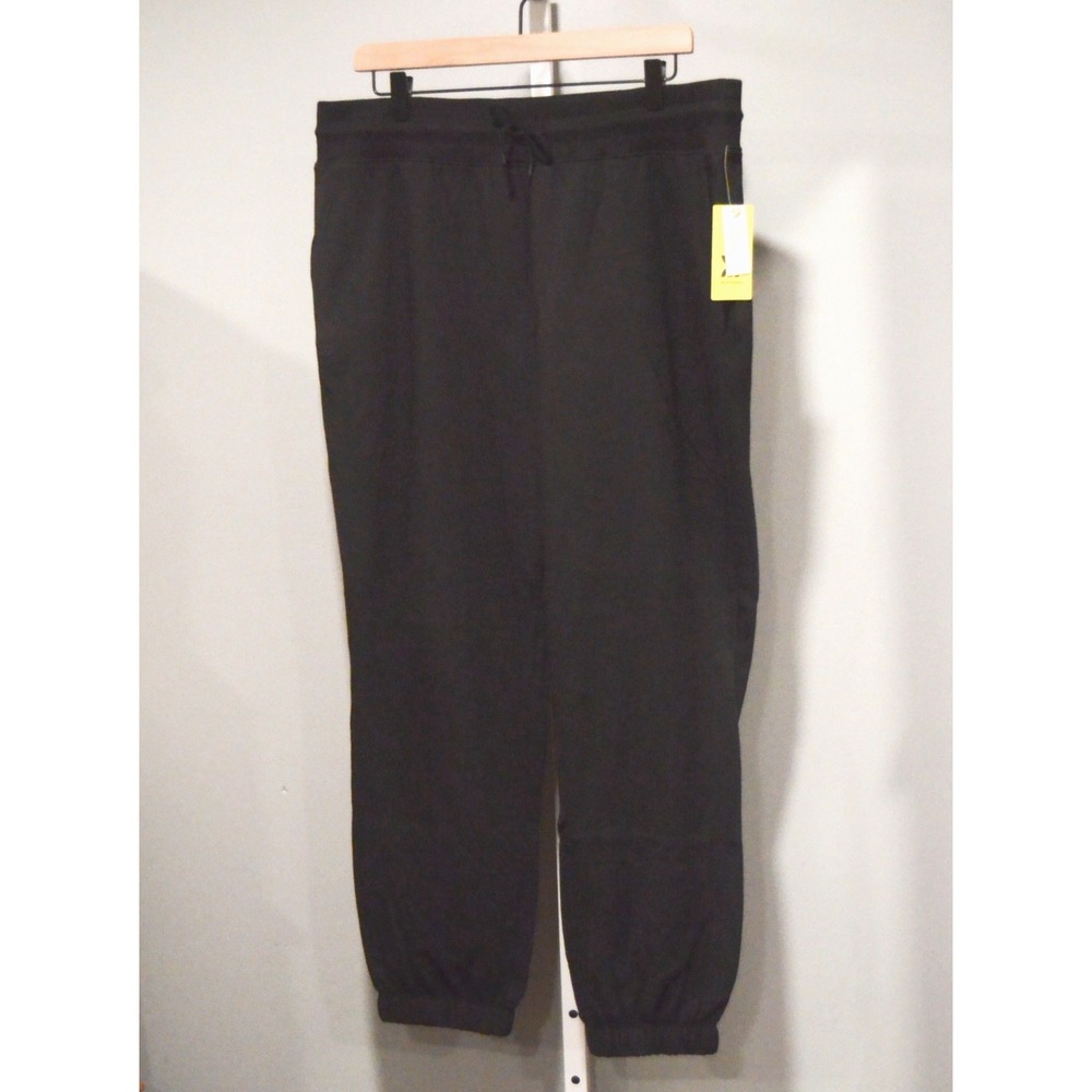 NWT All In Motion Women's 2XL High-Rise Black Joggers Adjustable Waist